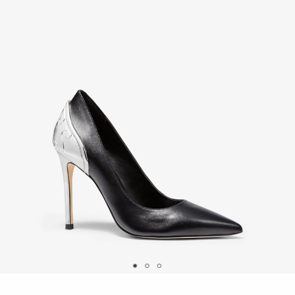 NWOB! Michael Kors Khloe pump, black/silver, size 7. NEVER WORN!